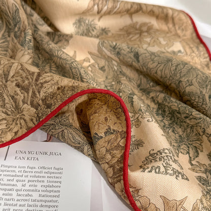 Holland Park Botanical – Double-Sided 70% Wool 30% Silk Scarf