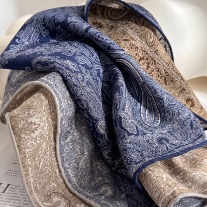 Westminster Paisley – Double-Sided 70% Wool 30% Silk Scarf