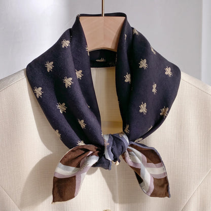 Clarendon Bee – Double-Sided 70% Wool 30% Silk Scarf