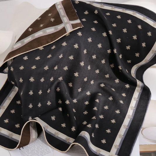 Clarendon Bee – Double-Sided 70% Wool 30% Silk Scarf