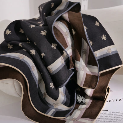 Clarendon Bee – Double-Sided 70% Wool 30% Silk Scarf