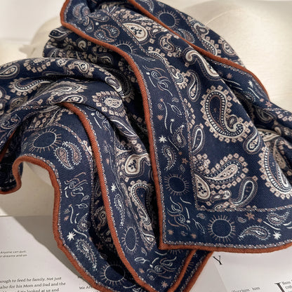 Mayfair Paisley – Double-Sided 70% Wool 30% Silk Scarf