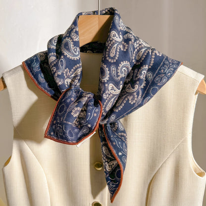 Mayfair Paisley – Double-Sided 70% Wool 30% Silk Scarf