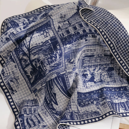 St James's Swan – Double-Sided 70% Wool 30% Silk Scarf