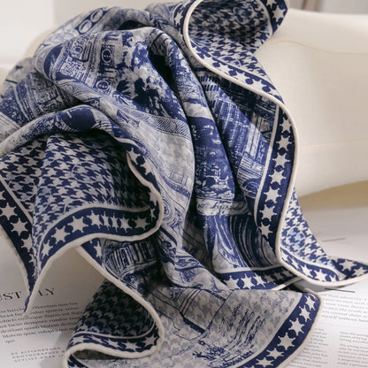 St James's Swan – Double-Sided 70% Wool 30% Silk Scarf