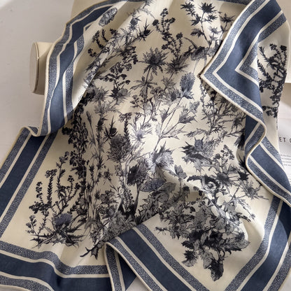 Kew Botanical – Double-Sided 70% Wool 30% Silk Scarf