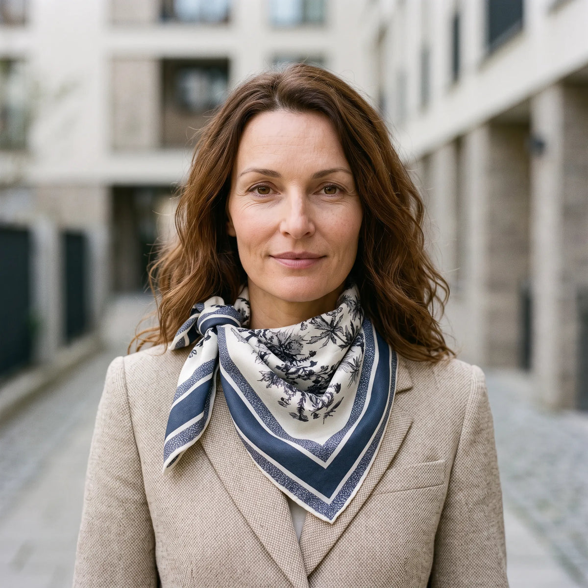 Kew Botanical – Double-Sided 70% Wool 30% Silk Scarf