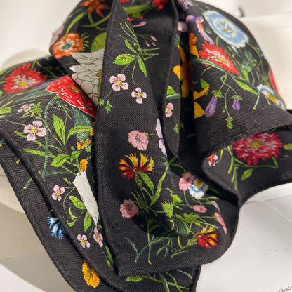 Kensington Garden – Double-Sided 70% Wool 30% Silk Scarf