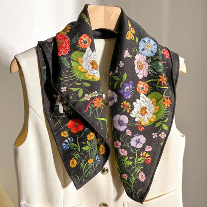 Kensington Garden – Double-Sided 70% Wool 30% Silk Scarf