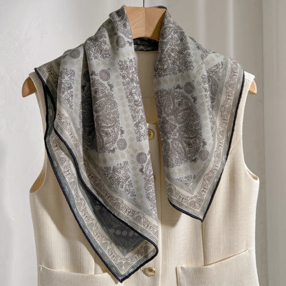 Richmond Paisley – Double-Sided 70% Wool 30% Silk Scarf