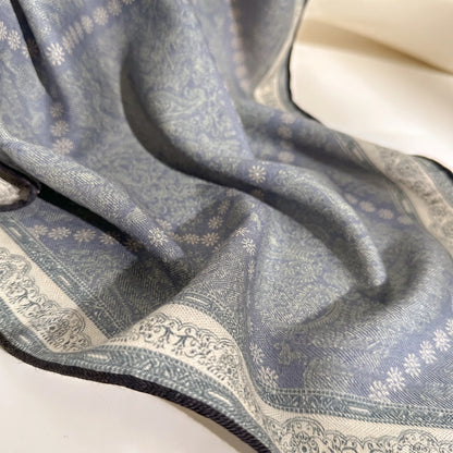 Richmond Paisley – Double-Sided 70% Wool 30% Silk Scarf
