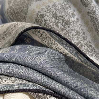 Richmond Paisley – Double-Sided 70% Wool 30% Silk Scarf