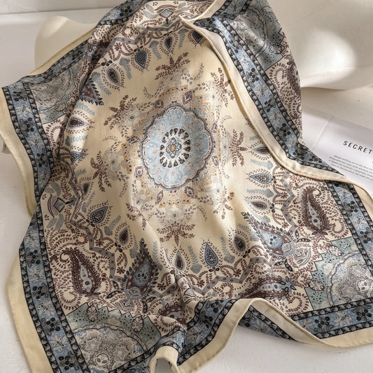 Belgravia Paisley – Double-Sided 70% Wool 30% Silk Scarf