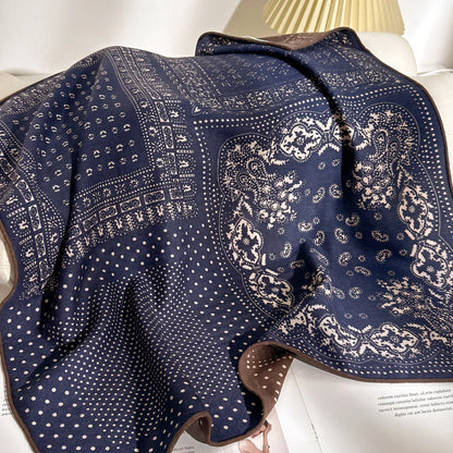 Knightsbridge Bandana – Double-Sided 70% Wool 30% Silk Scarf