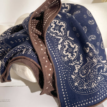 Knightsbridge Bandana – Double-Sided 70% Wool 30% Silk Scarf