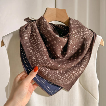Knightsbridge Bandana – Double-Sided 70% Wool 30% Silk Scarf