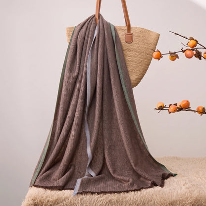 Marylebone Herringbone – 100% Cashmere Shawl Scarf