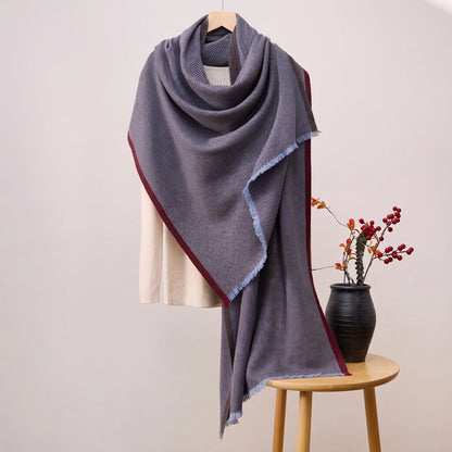 Marylebone Herringbone – 100% Cashmere Shawl Scarf