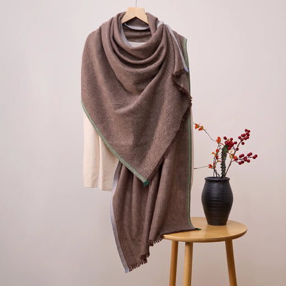 Marylebone Herringbone – 100% Cashmere Shawl Scarf