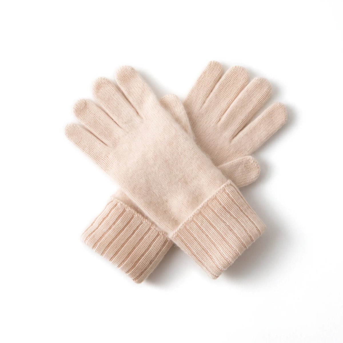 Fine Rib – 100% Cashmere Gloves | Ribbed Cuff