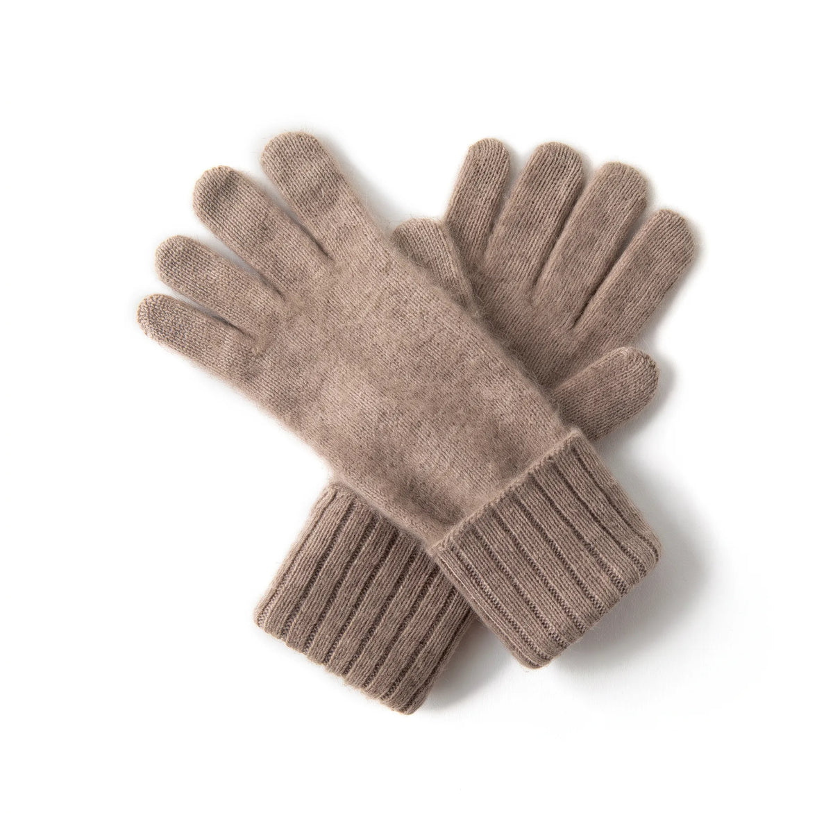 Fine Rib – 100% Cashmere Gloves | Ribbed Cuff