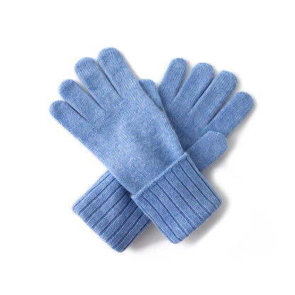 Fine Rib – 100% Cashmere Gloves | Ribbed Cuff