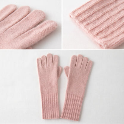 Fine Rib – 100% Cashmere Gloves | Ribbed Cuff
