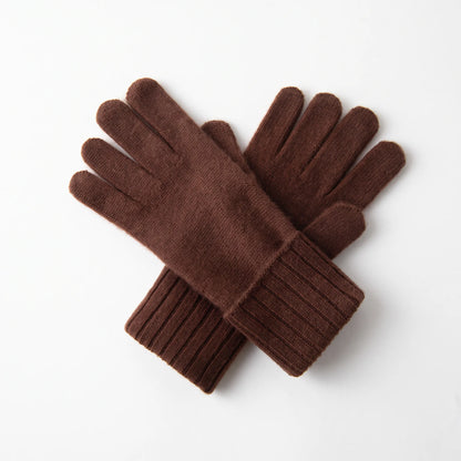 Fine Rib – 100% Cashmere Gloves | Ribbed Cuff