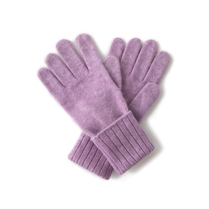 Fine Rib – 100% Cashmere Gloves | Ribbed Cuff