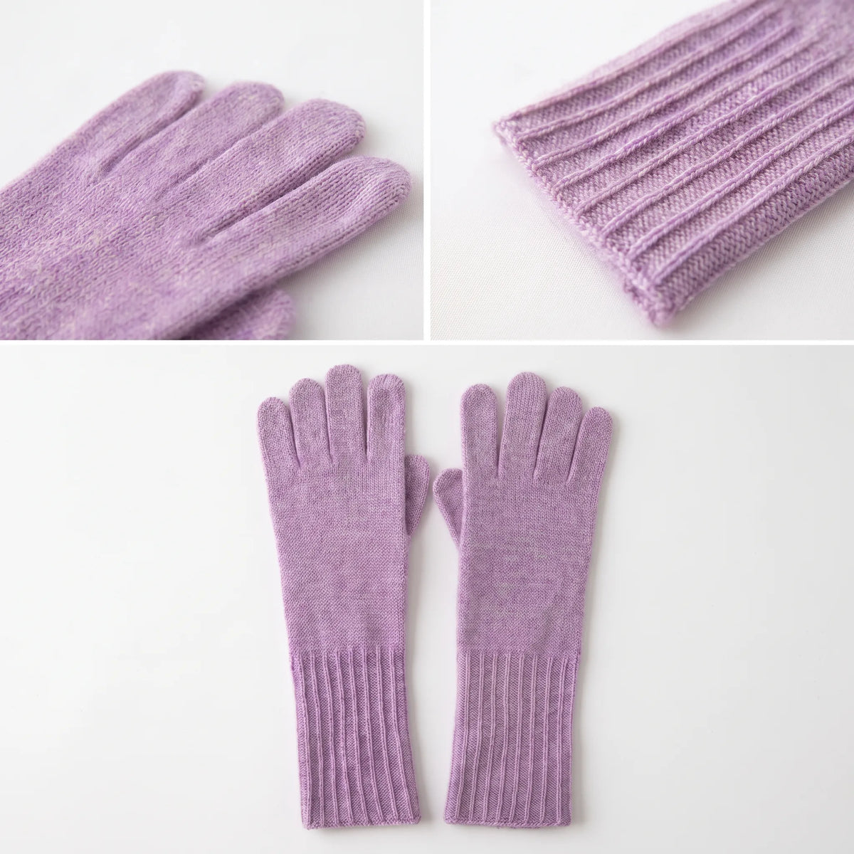 Fine Rib – 100% Cashmere Gloves | Ribbed Cuff