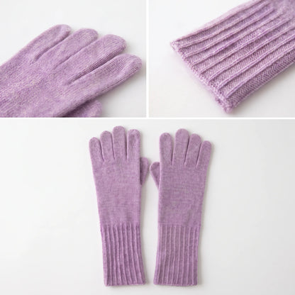 Fine Rib – 100% Cashmere Gloves | Ribbed Cuff