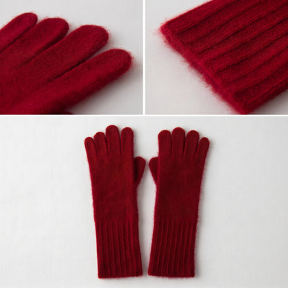 Fine Rib – 100% Cashmere Gloves | Ribbed Cuff