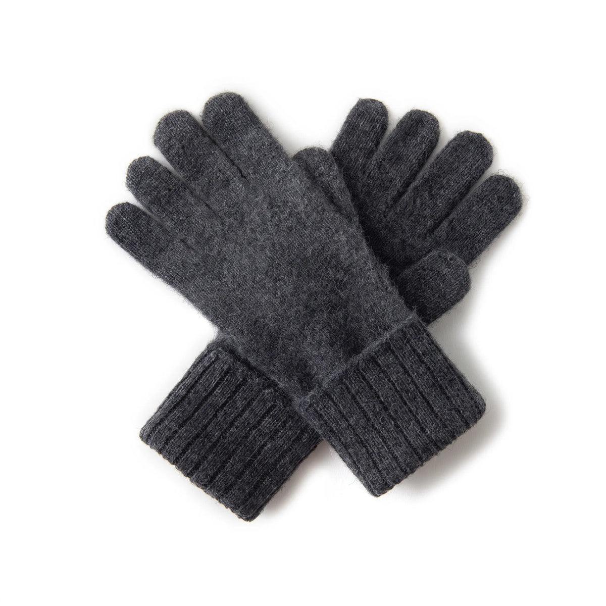 Fine Rib – 100% Cashmere Gloves | Ribbed Cuff