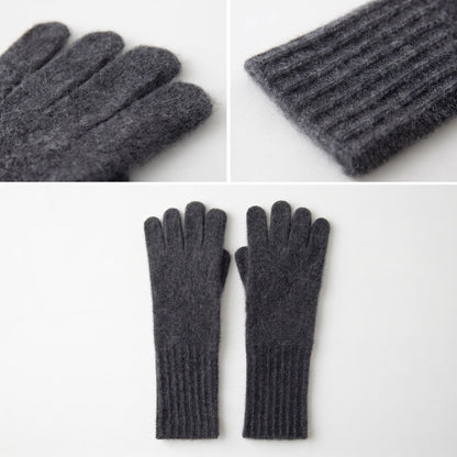 Fine Rib – 100% Cashmere Gloves | Ribbed Cuff